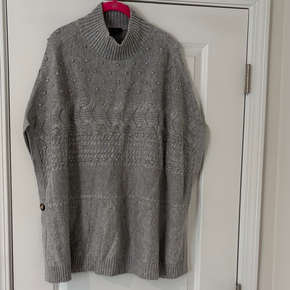 Cozy Grey Knit Women's Sweater